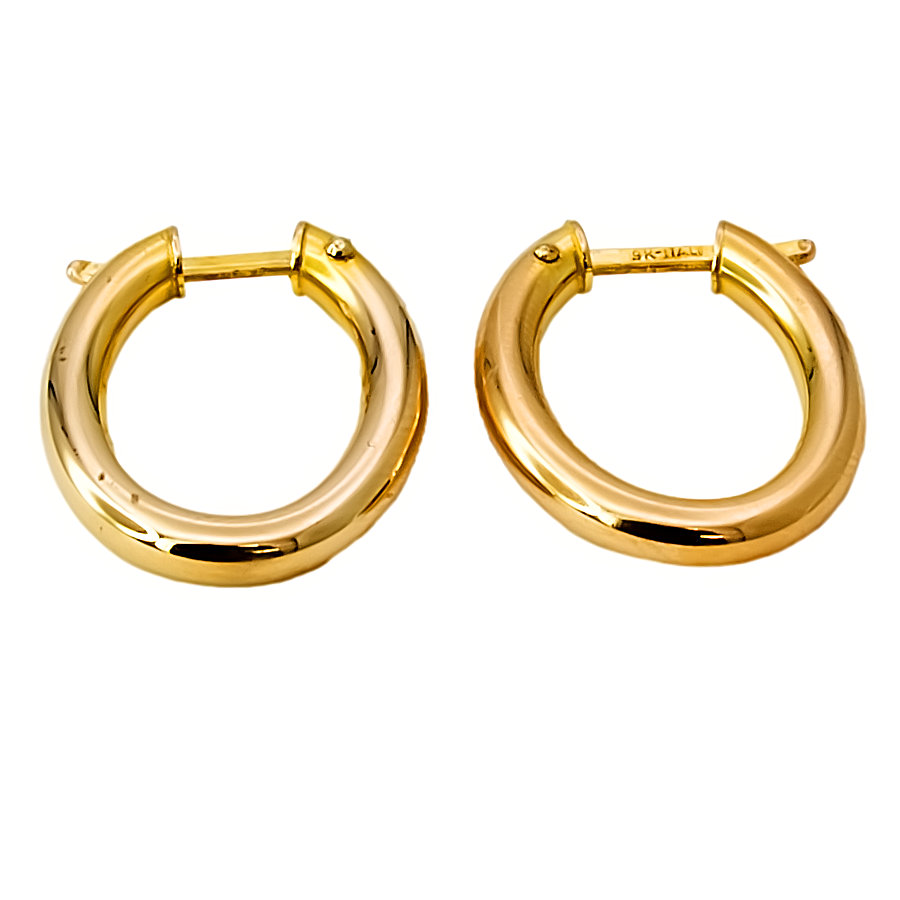 9ct gold Hollow Hoop Earrings